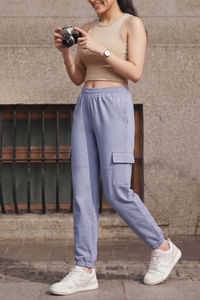 Zivame Knit Cotton Loungewear Bottom - Silver Bullet — thumbnail 1
